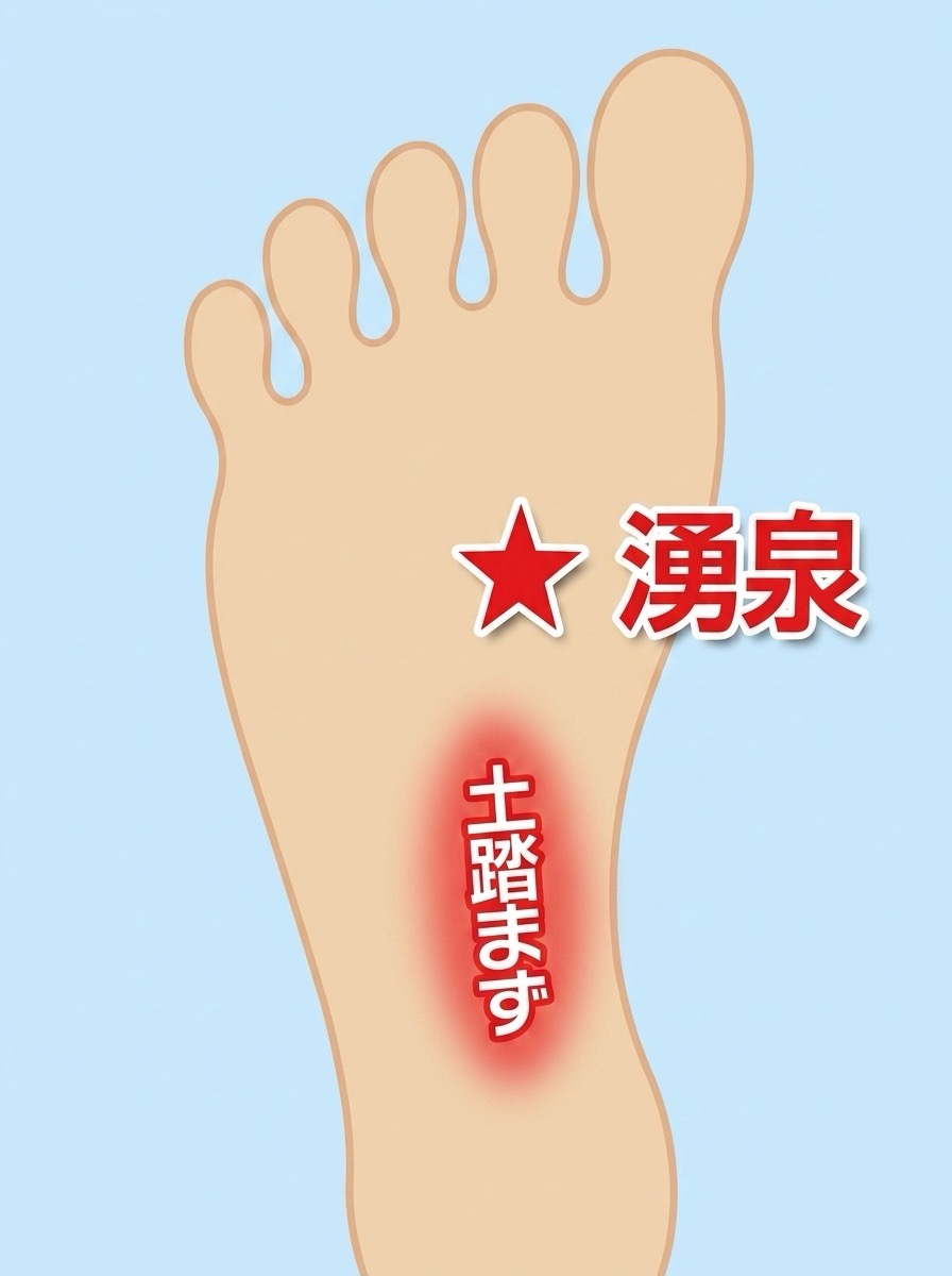 足裏「湧泉（ゆうせん）」
