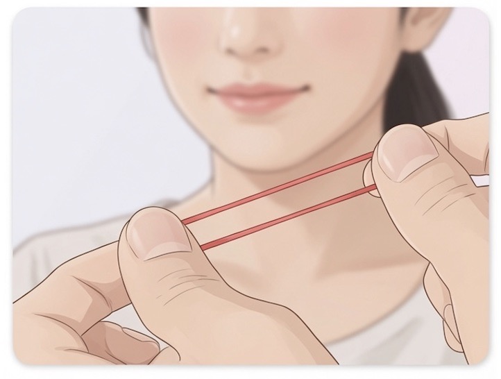耳に輪ゴムをつけると小顔になる