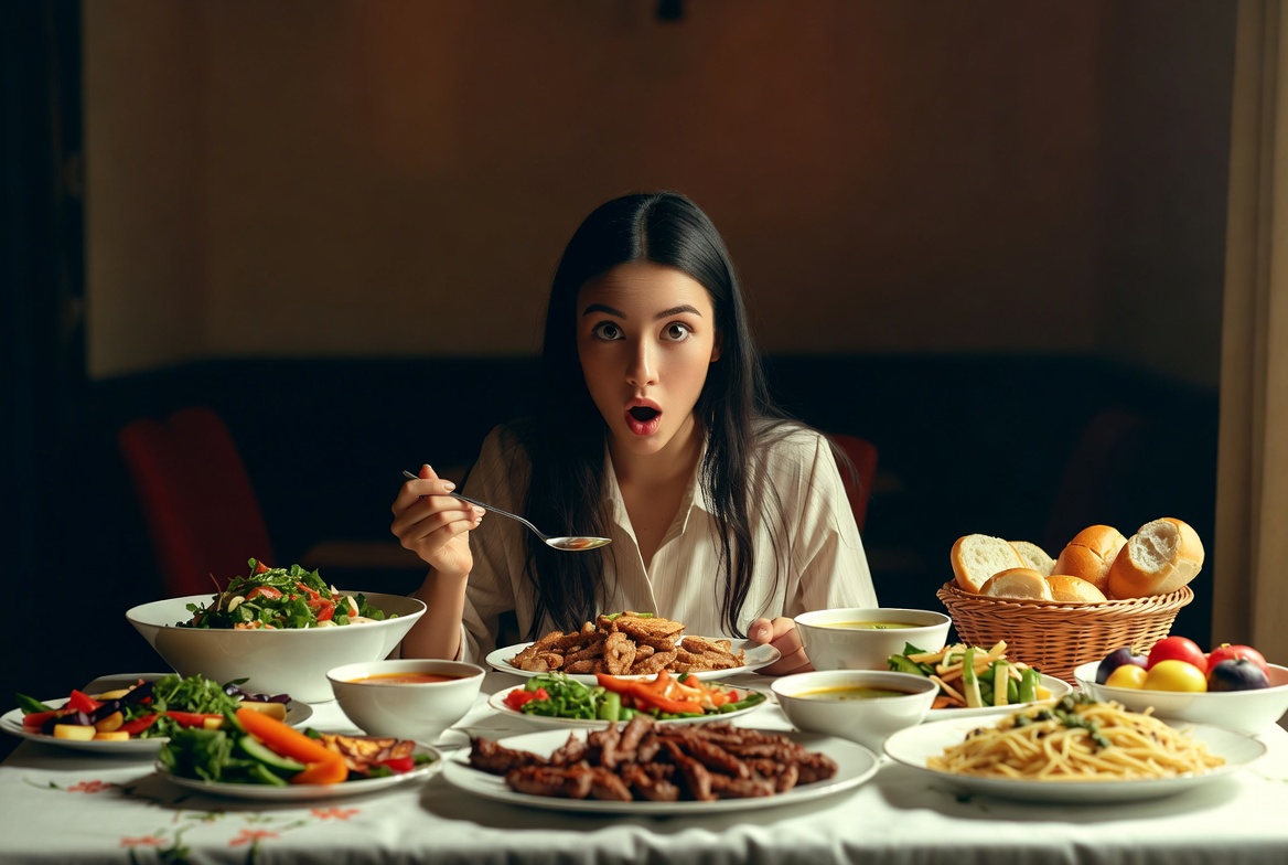 仰天ニュース大食い激細女子